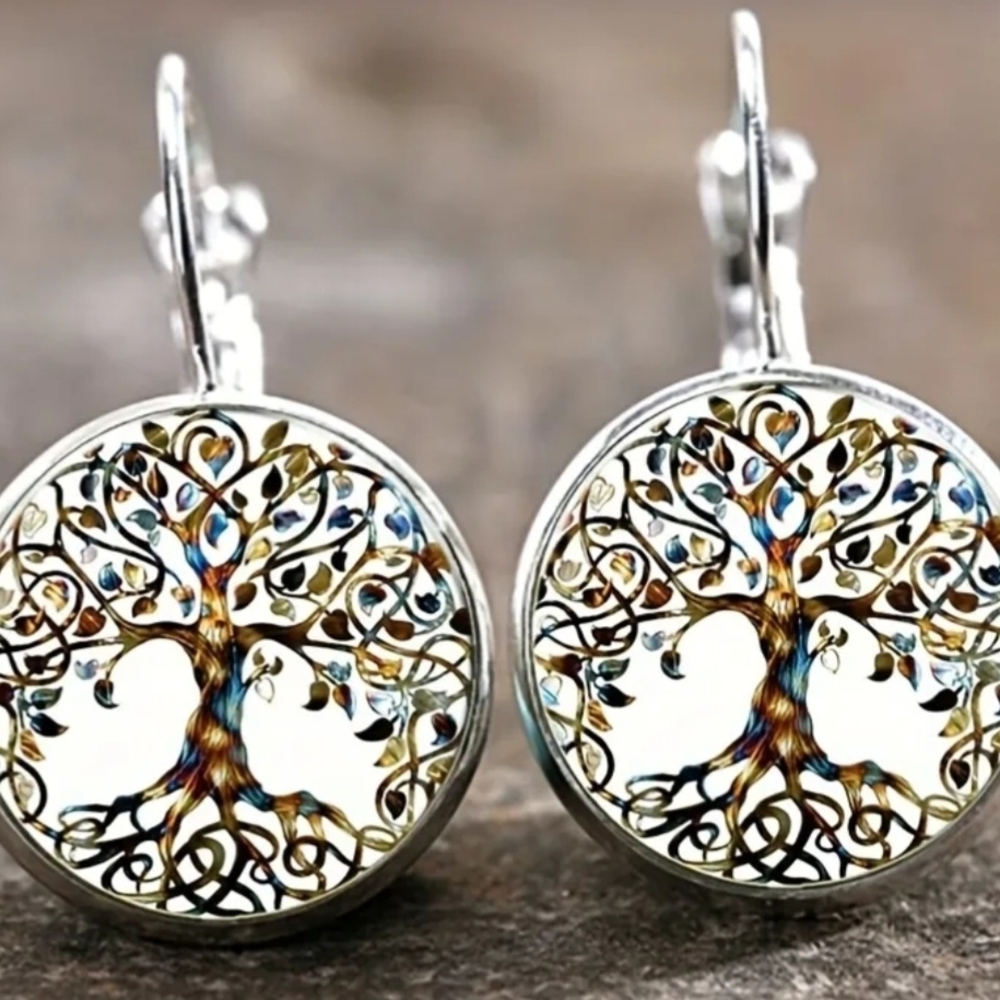 Silver Tree of Life Earrings